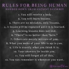rules for being human